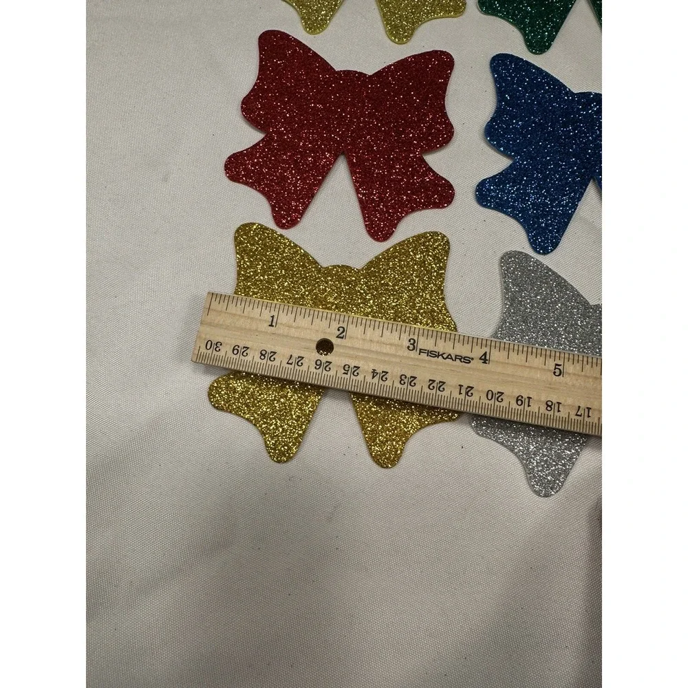 arts & crafts FOAM‎ STICKERS SHAPES 6 count glitter BOWS